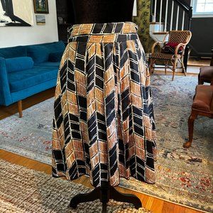 Merona box pleated boho midi skirt